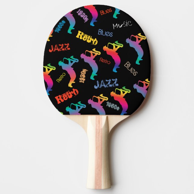 Jazz Musicians Retro Music POP ART Ping Pong Paddle (Front)