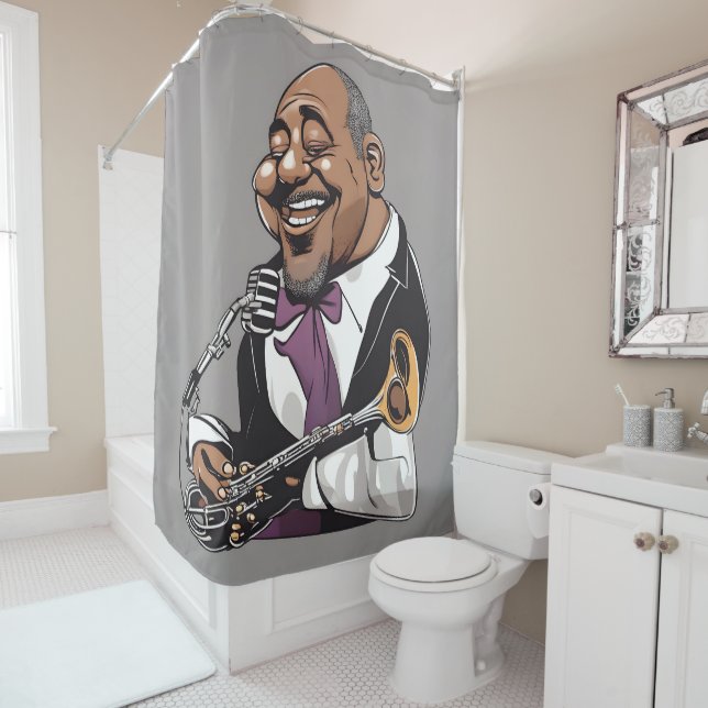 jazz musicians shower curtain (In Situ)
