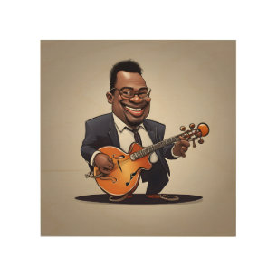 jazz musicians wood wall art