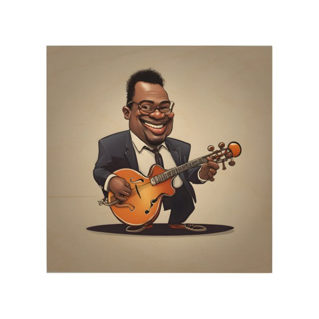 jazz musicians wood wall art (Front)