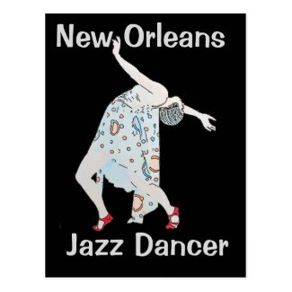 Jazz, New Orleans, Dancer Postcard