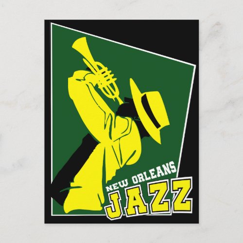 jazz new orleans postcard