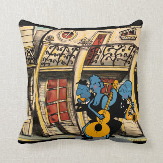 JAZZ NEW ORLEANS STYLE by Slipperywindow Throw Pillow