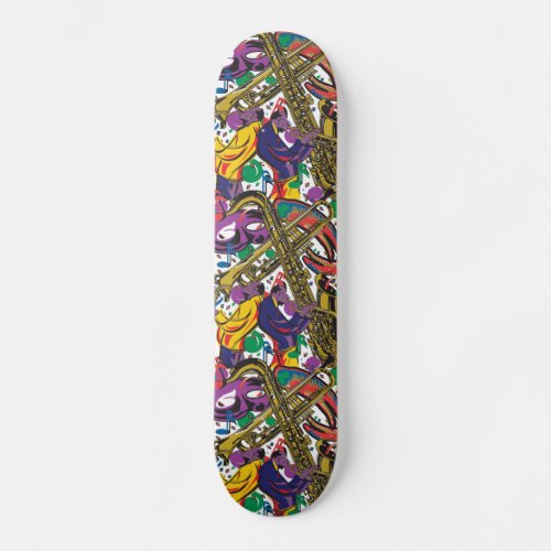 Jazz _ New Orleasn Mardis Gras Skateboard