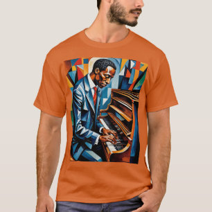 Jazz Piano Player Abstract Art Shirt