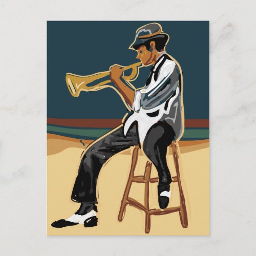 Jazz Player Post Card