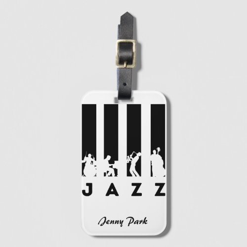 Jazz players personalized luggage tag