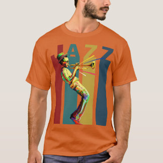 Jazz Retro design with a jazz trumpet player T-Shirt