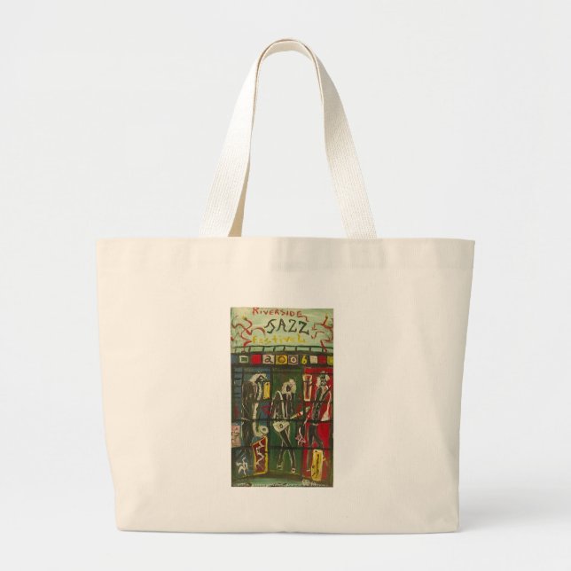 jazz riverside large tote bag (Front)