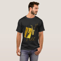 Jazz Sax Saxophone Gold T-Shirt