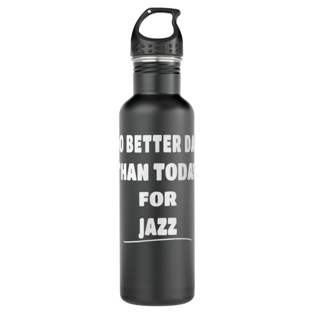 Jazz Saxaphone Jazz Day Jazz Gift Stainless Steel Water Bottle (Front)
