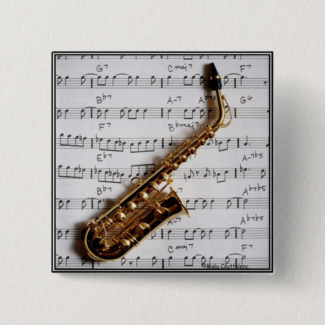 Jazz Saxophone Button (Front)