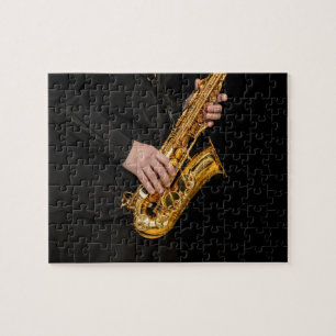 Jazz Saxophone Player Jigsaw Puzzle – Musician