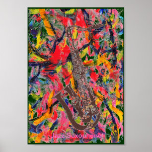 Jazz Saxophone Poster