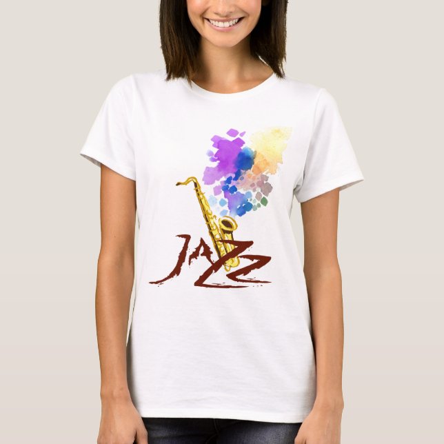 Jazz Saxophone T-Shirt (Front)