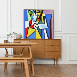 Jazz Saxophonist   Cubist art by Kubilay An Poster