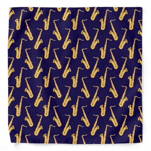 Jazz Saxophonist Saxophone Player Cool Bandana (Front)