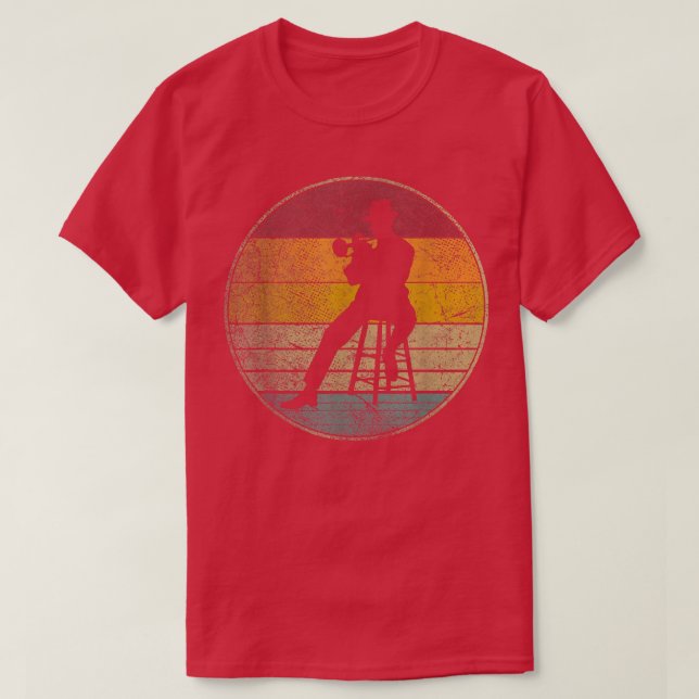 Jazz Shirt Fest Festival Sun Retro Music Trumpet M (Design Front)