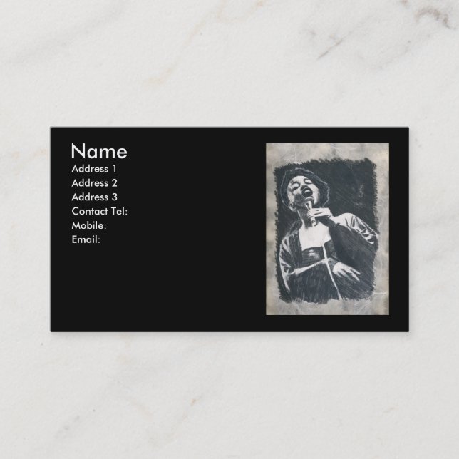 jazz singer business card (Front)