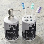 Jazz Soap Dispenser & Toothbrush Holder (Front)