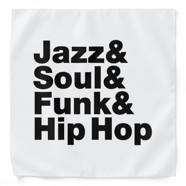 Jazz & Soul & Funk & Hip Hop Bandana (Front)