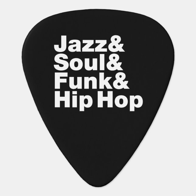Jazz & Soul & Funk & Hip Hop Guitar Pick (Front)