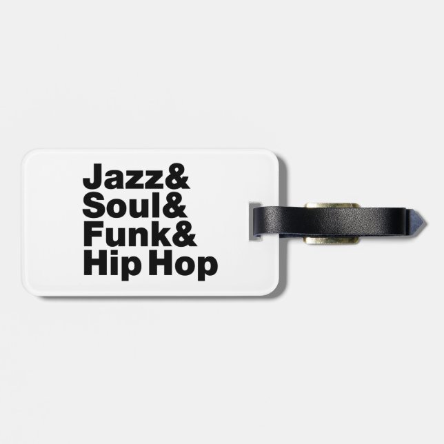 Jazz & Soul & Funk & Hip Hop Luggage Tag (Back Horizontal)