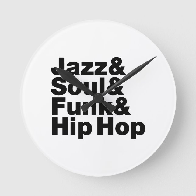 Jazz & Soul & Funk & Hip Hop Round Clock (Front)