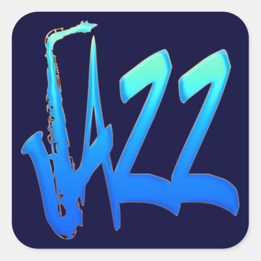 Jazz Square Sticker | Zazzle