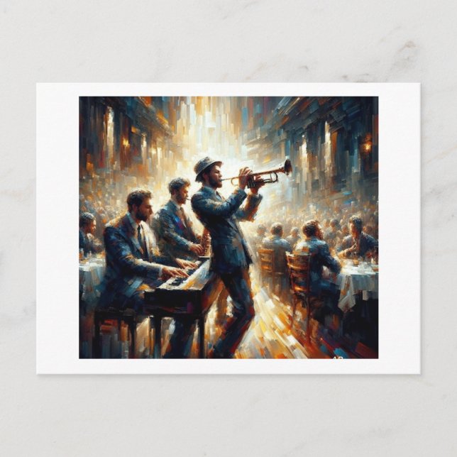 Jazz Trio,  Postcard (Front)