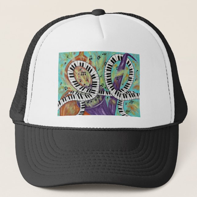 Jazz Trio Trucker Hat (Front)