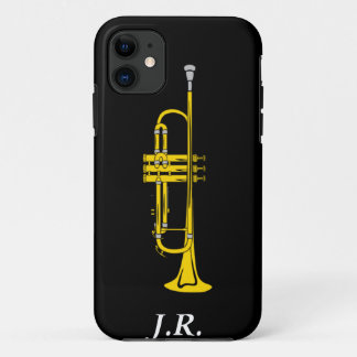 Jazz Trumpet add your Initials case-mate Iphone4 iPhone 11 Case