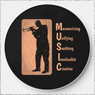 Jazz Trumpet Player Customizable Wireless Charger