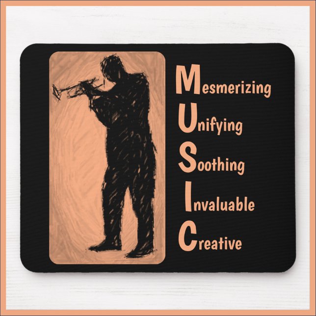 Jazz Trumpet Player MUSIC Mousepad (Creator Uploaded)
