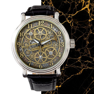 Jazz Trumpet Watch, Steampunk, Gold, Music Watch