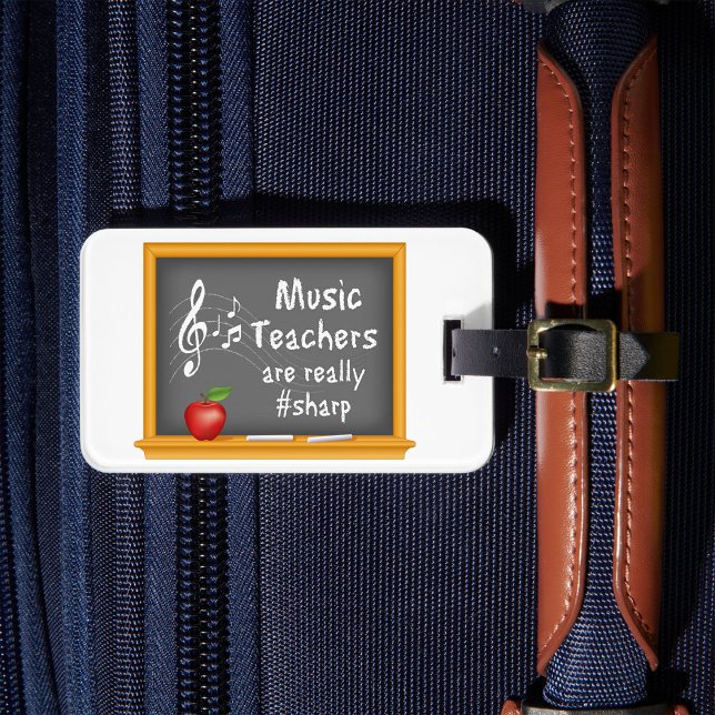 Jazz Up Your Travel Gear  Luggage Tag (Strike up the band for Music Teachers are really sharp!)