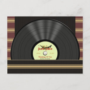 Jazz Vinyl Record Personalized postcards