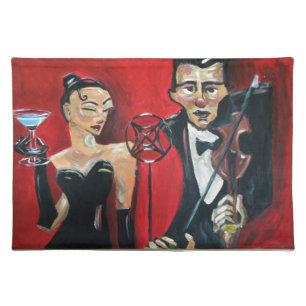 Jazz violin placemat