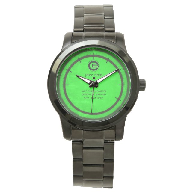 Jazz Watch -green glow dial  (Front)