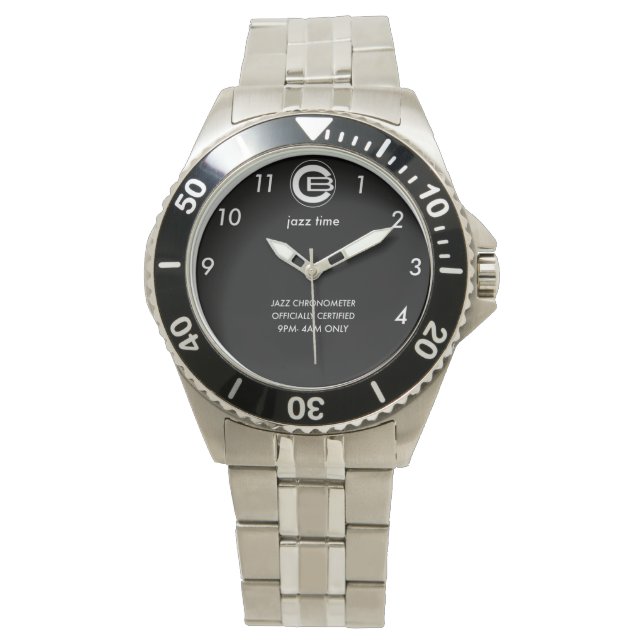 Jazz Watch- mens black dial  Watch (Front)