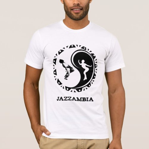 Jazzambia Yin Yang Mens T_Shirt
