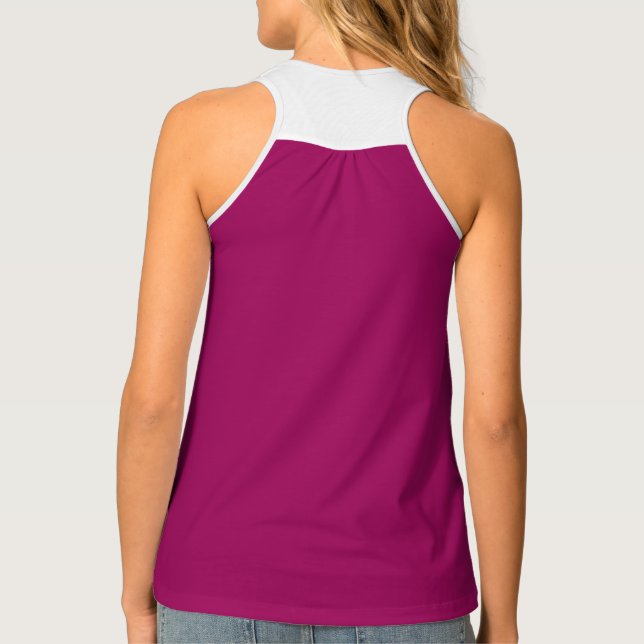Jazzberry Jam Magenta White Tank Top (Back)
