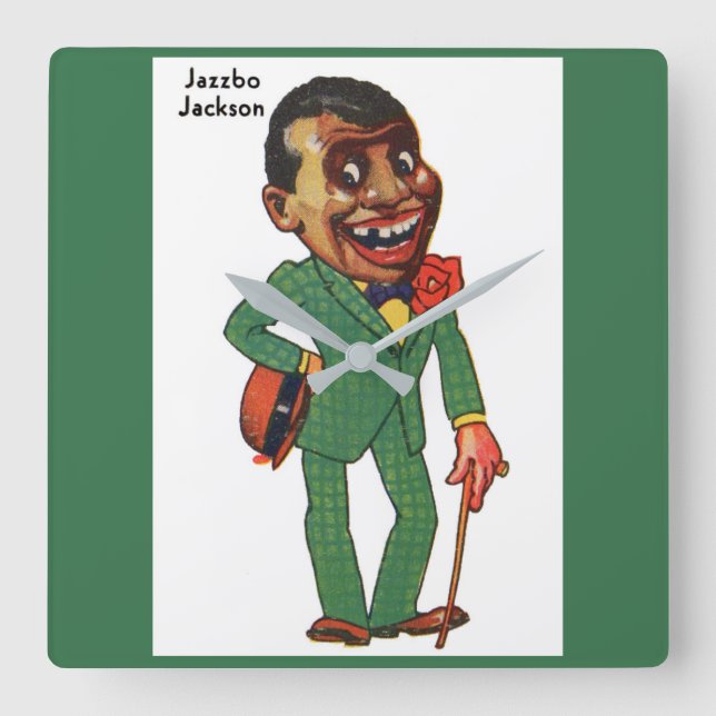 Jazzbo Jackson Square Wall Clock (Front)
