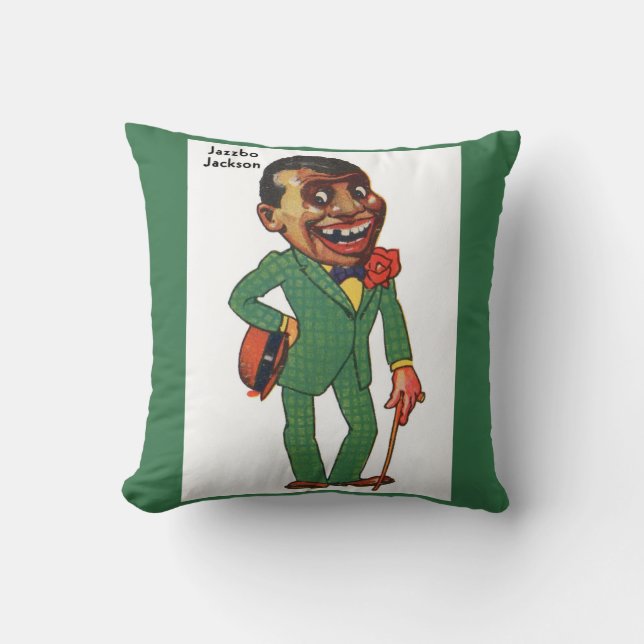 Jazzbo Jackson Throw Pillow (Front)