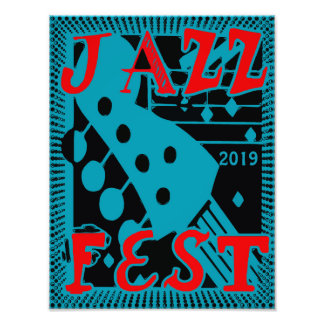 JazzFest Guitar 2019, edit text Photo Print
