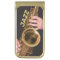 Jazzman Playing Gold Saxophone