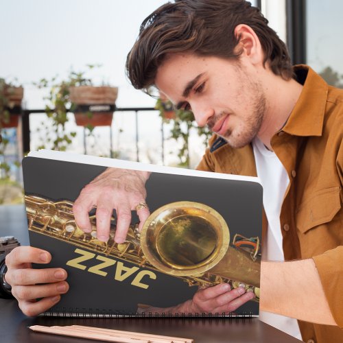 Jazzman Playing Gold Saxophone Planner