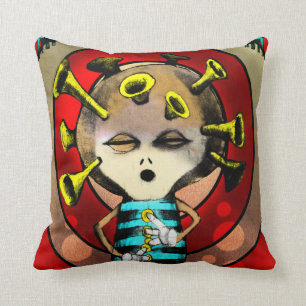 Jazzplayer 2012 throw pillow