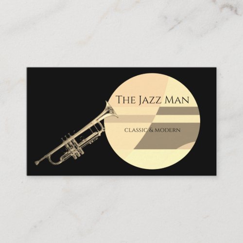 Jazzy and Modern Trumpet Business Card