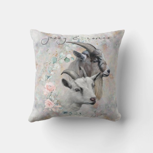jazzy and romeo 2022 throw pillow (Back)